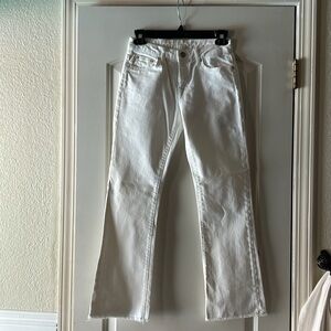 Zara Basic Z1975 Denim Jeans / White/ Made In Turkey/ Size US 02